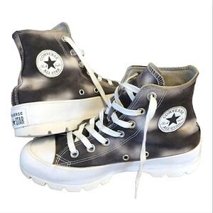 Converse White Black Muted Cloud Wash CTAS Lugged Sneakers Size 6